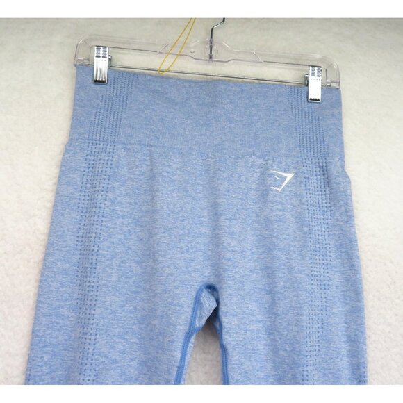 Gymshark Leggings Womens Small Blue Seamless High Rise Textured Yoga Pants Gym - Picture 2 of 10